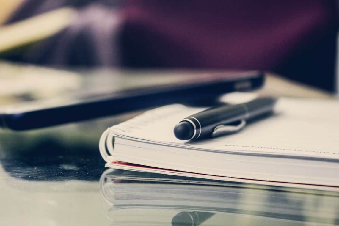 Photo by Mohammad Danish: https://www.pexels.com/photo/black-twist-pen-on-notebook-891059/