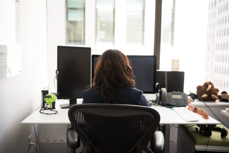 Photo by Christina Morillo: https://www.pexels.com/photo/woman-sits-on-black-rolling-armchair-1181526/