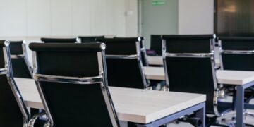 Photo by Mikhail Nilov: https://www.pexels.com/photo/chairs-in-a-conference-room-9300765/